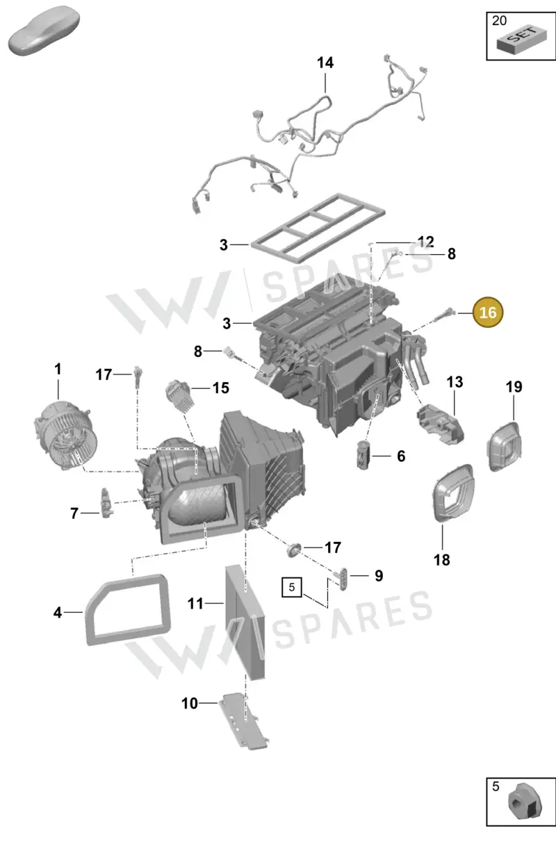 992820539 — Porsche Cayman (2019-2022) diagram p55813100, position 16