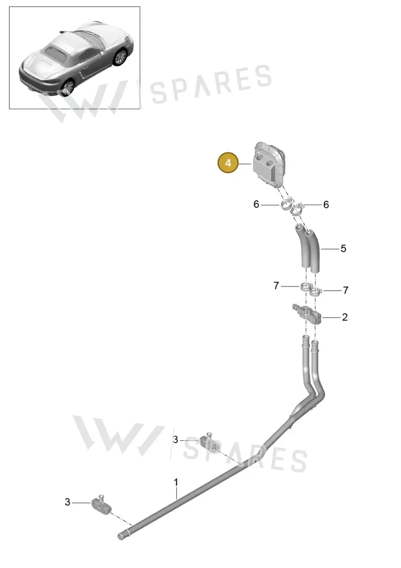 992820668 — Porsche Boxster (2016-2019) diagram p48813000, position 4