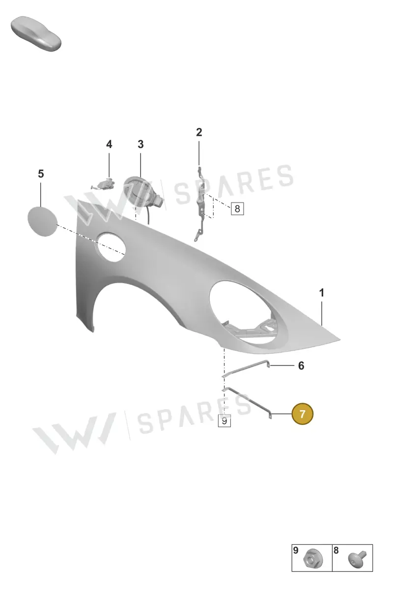 992821137A — Porsche 911 (2020-2022) diagram p53801400, position 7