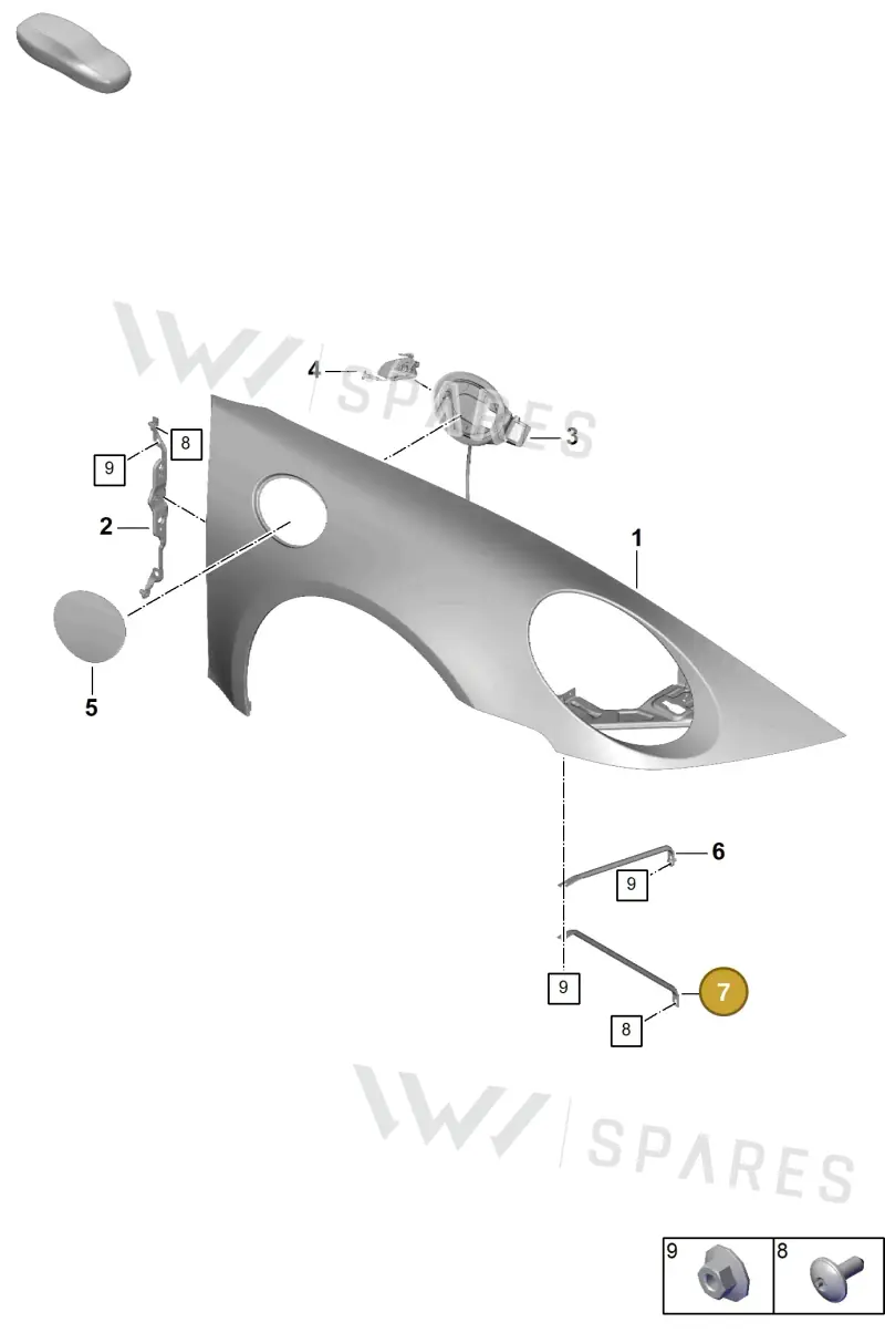 992821137A — Porsche 911 (2024-2025) diagram p63801400, position 7