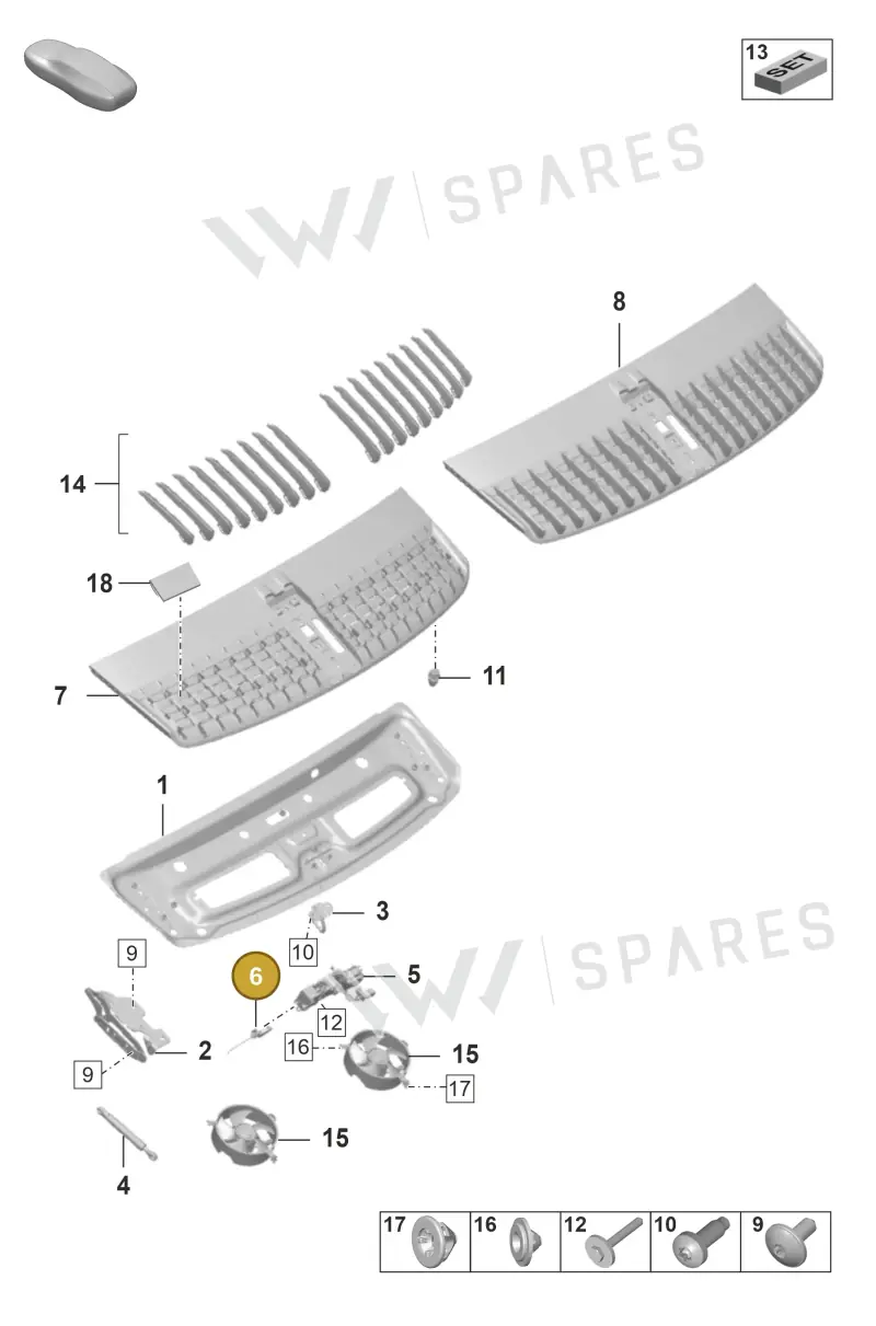 992823615 — Porsche 992 Carrera 4 GTS (2018-2024) diagram p53803100, position 6