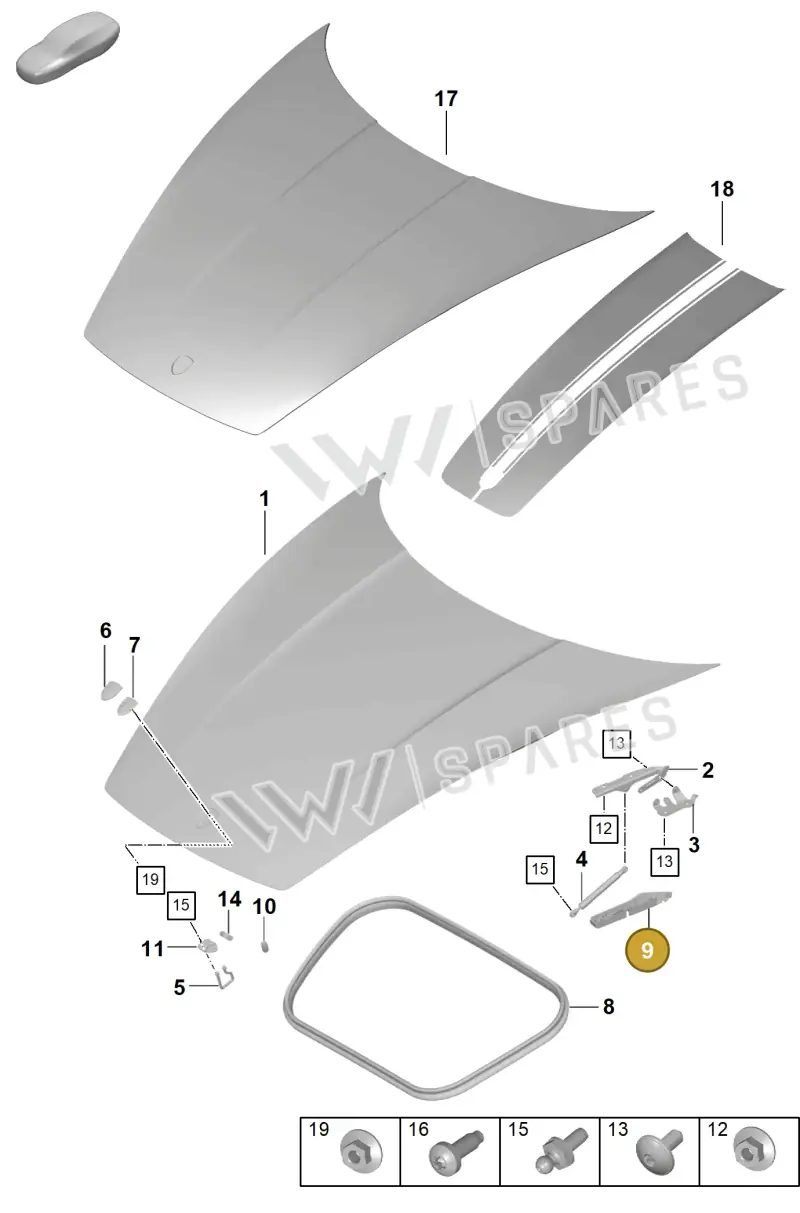 992823745 — Porsche 992 Sport Classic (2020-) diagram p57803000, position 9