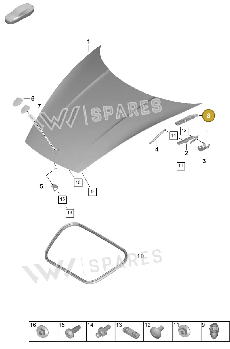 992823746A — Porsche 992 Carrera Coupe (2024-) diagram p63803000, position 8