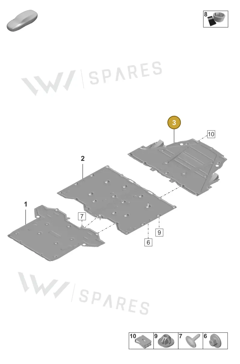 992825521B — Porsche 911 (2020-2022) diagram p53801700, position 3