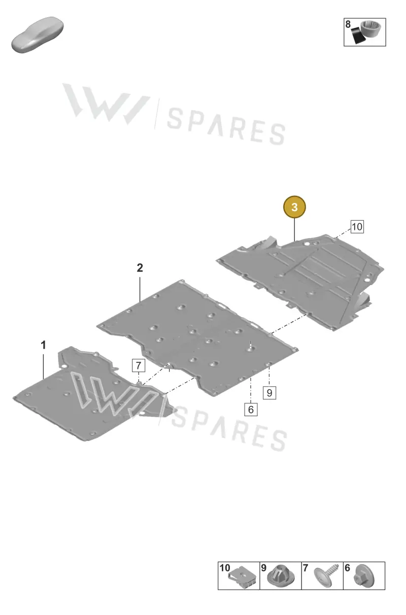 992825521K — Porsche 911 (2024-2025) diagram p53801700, position 3