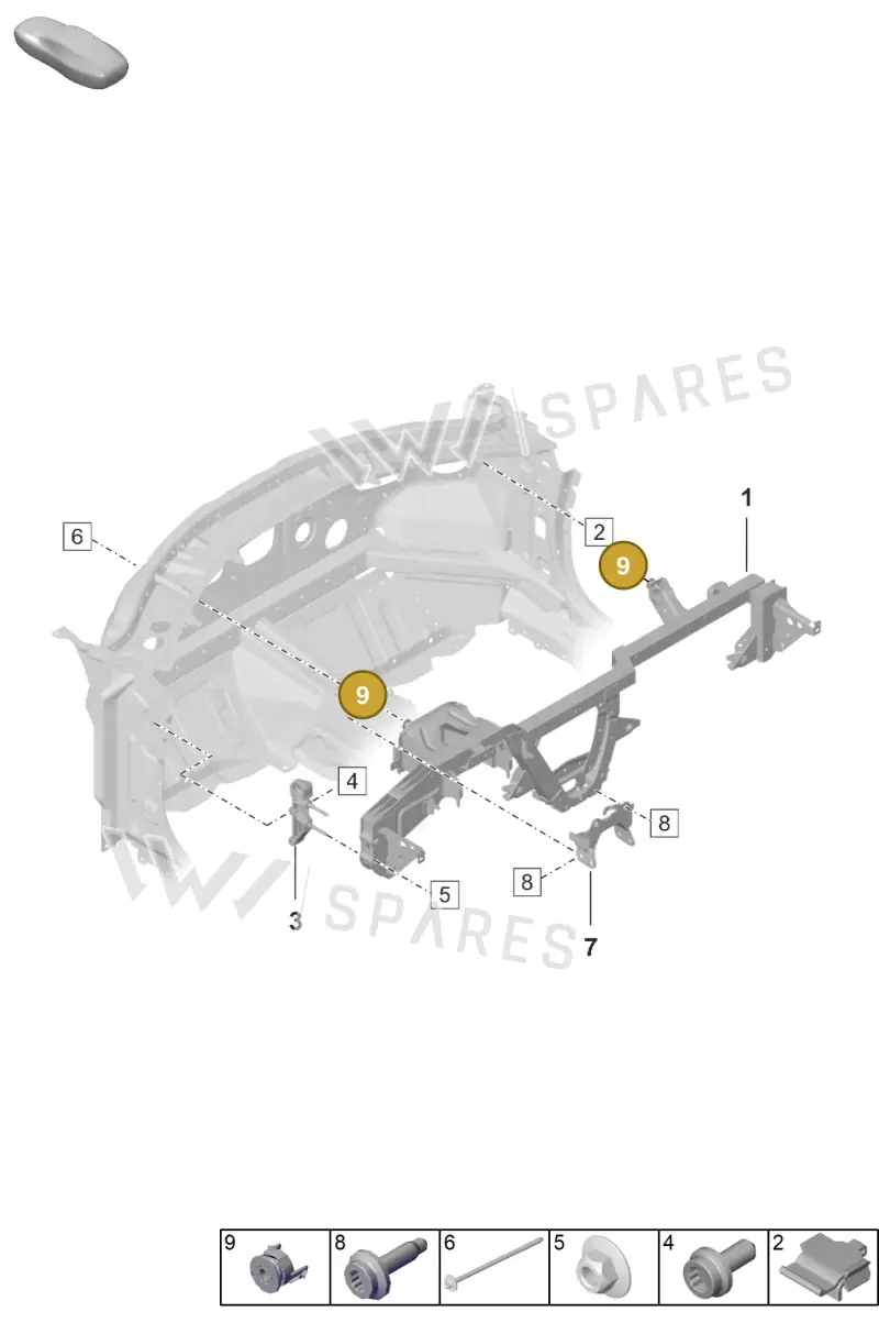 992827079 — Porsche 911 (2020-2022) diagram p57809200, position 9