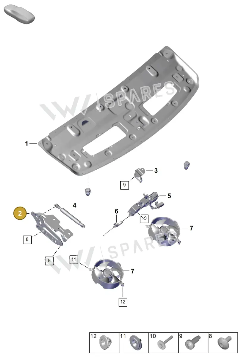 992827151EYGRV — Porsche 911 (2024-2025) diagram p63803100, position 2