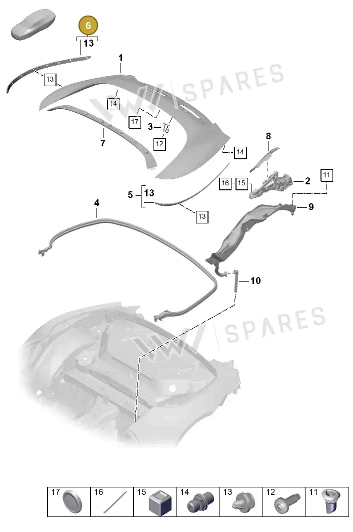 992827710D — Porsche 911 (2024-2025) diagram p63811060, position 6