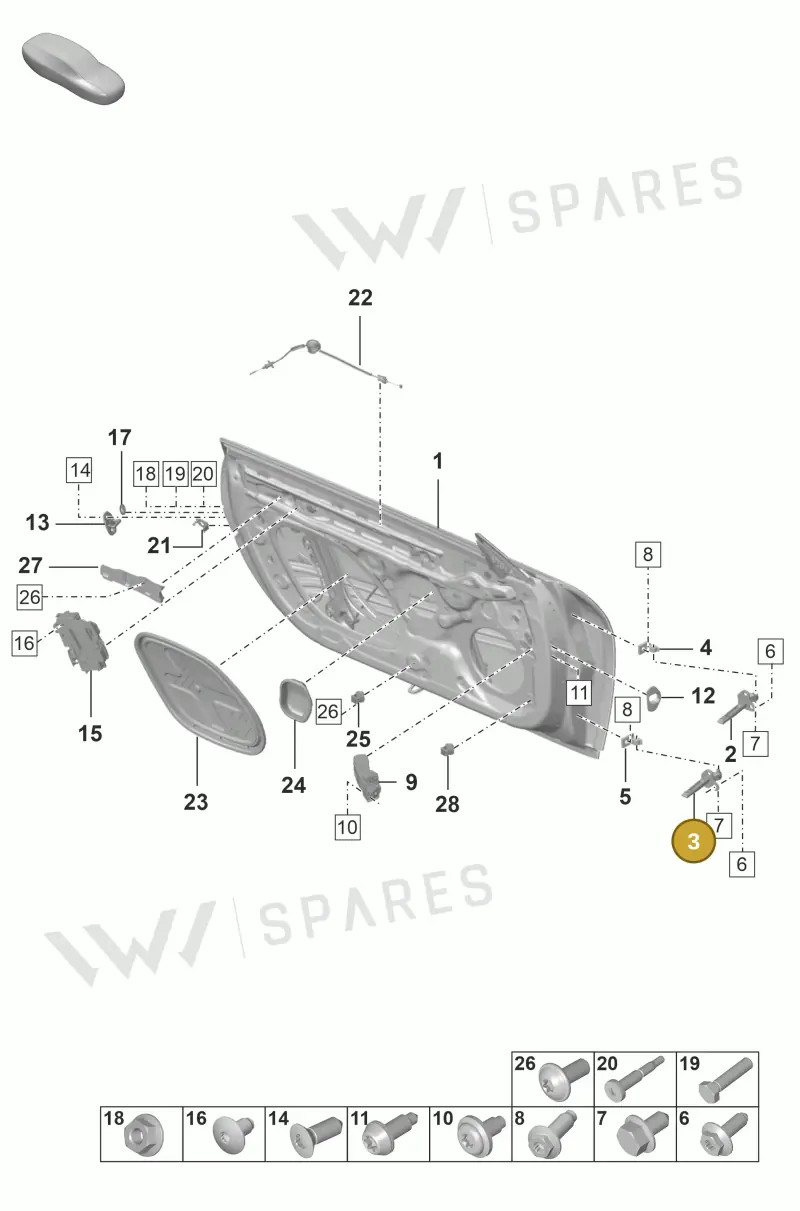 992831405 — Porsche GT3 RS (2021-) diagram p53804000, position 3