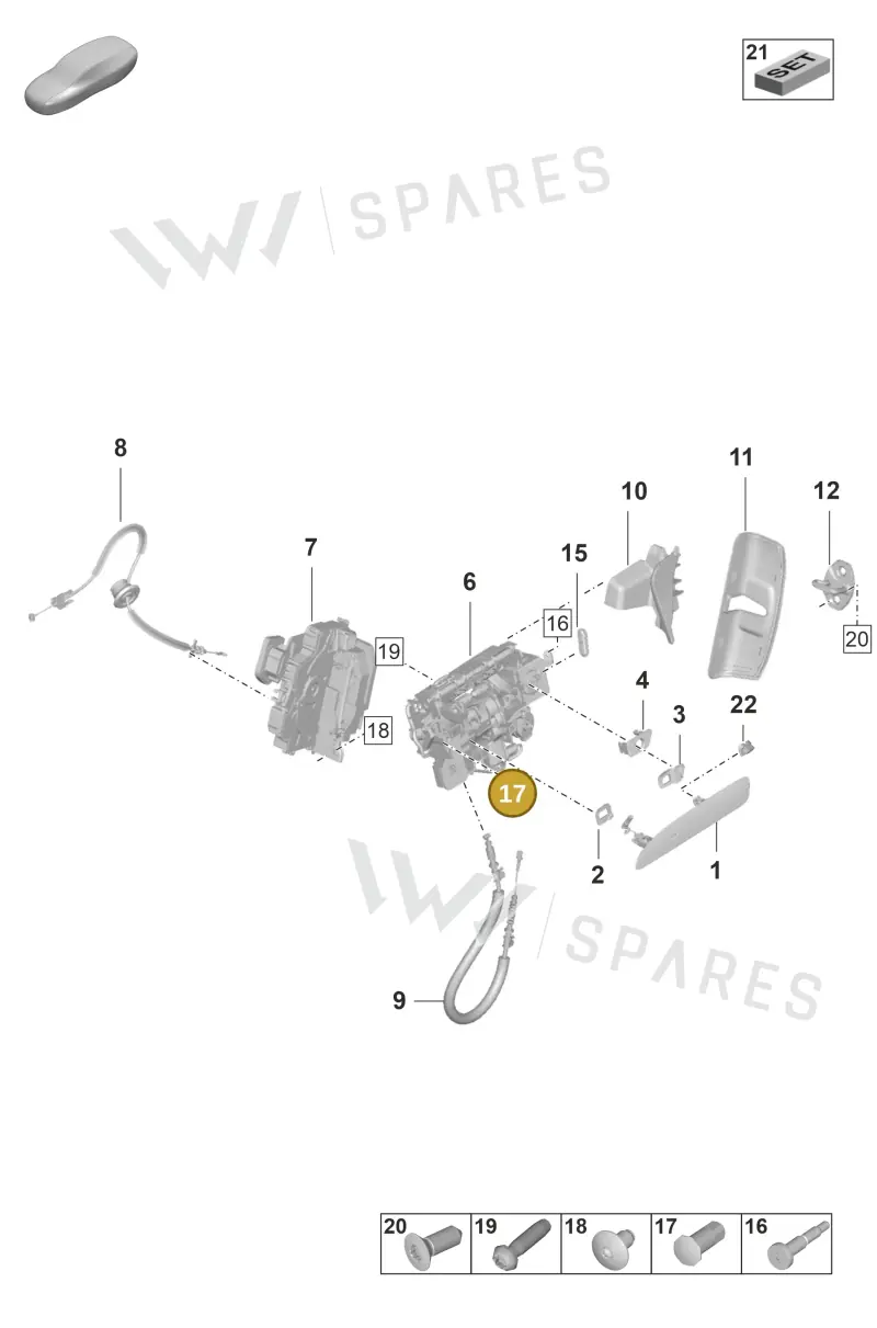 992837360 — Porsche Taycan Sport Turismo (2019-2024) diagram p56804100, position 17