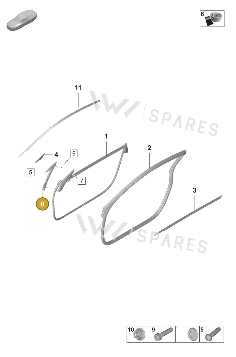 992837392A — Porsche 992 Carrera Coupe (2024-) diagram p53804100, position 8