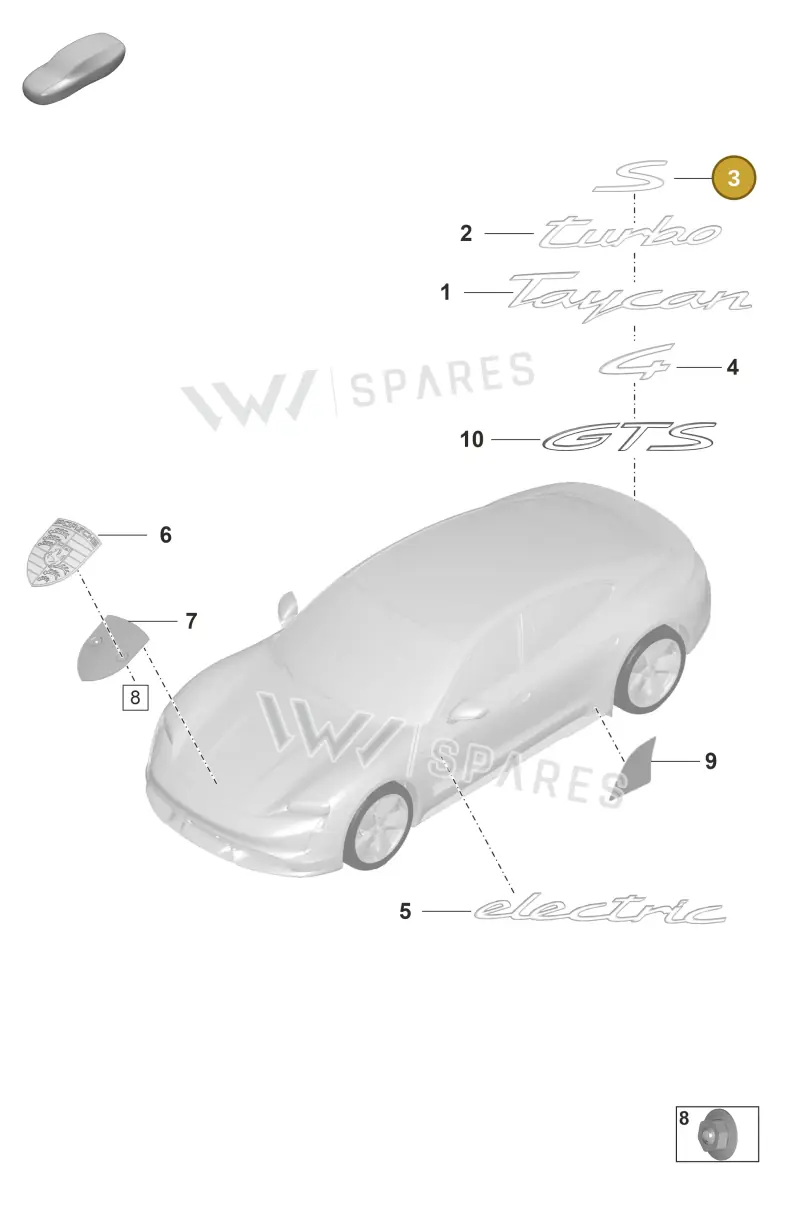 992853675BOU2 — Porsche Taycan Sport Turismo (2019-2024) diagram p56810000, position 3