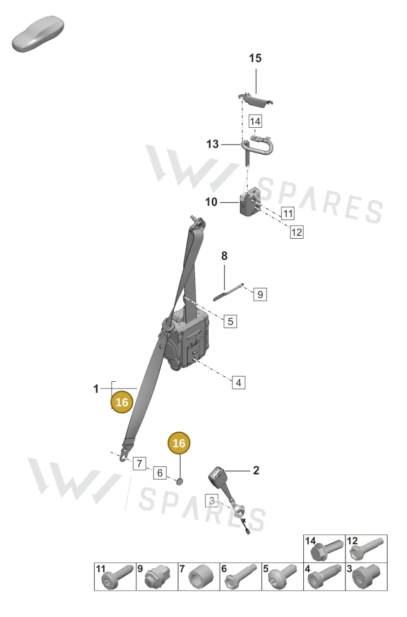 992857037 — Porsche 911 (2024-2025) diagram p53812000, position 16