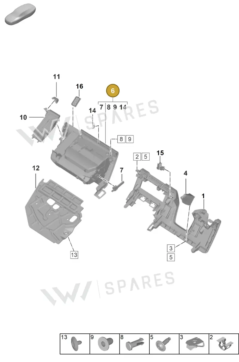 992857095BACC6 — Porsche 911 (2018-2024) diagram p53809150, position 6