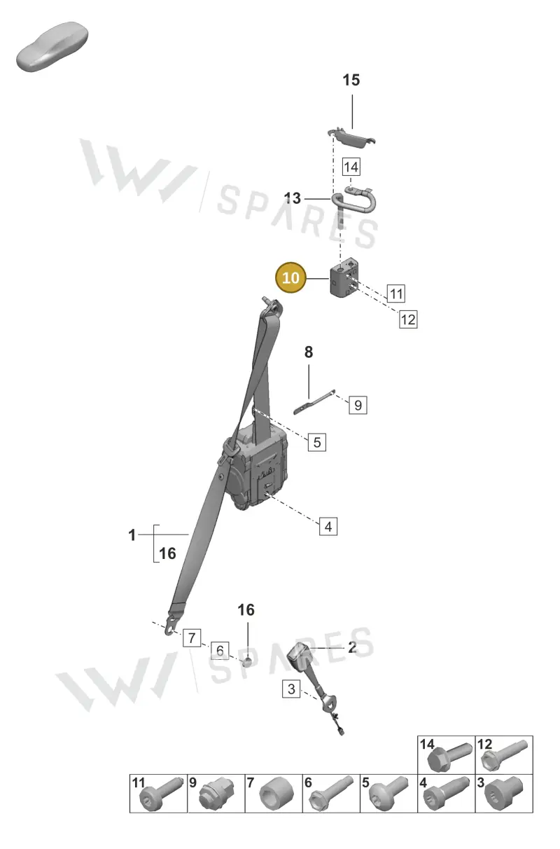 992857273 — Porsche 911 (2024-2025) diagram p53812000, position 10