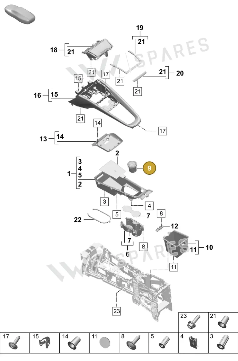 992857311B1E0 — Porsche Macan 4 (2024-) diagram p61809300, position 9