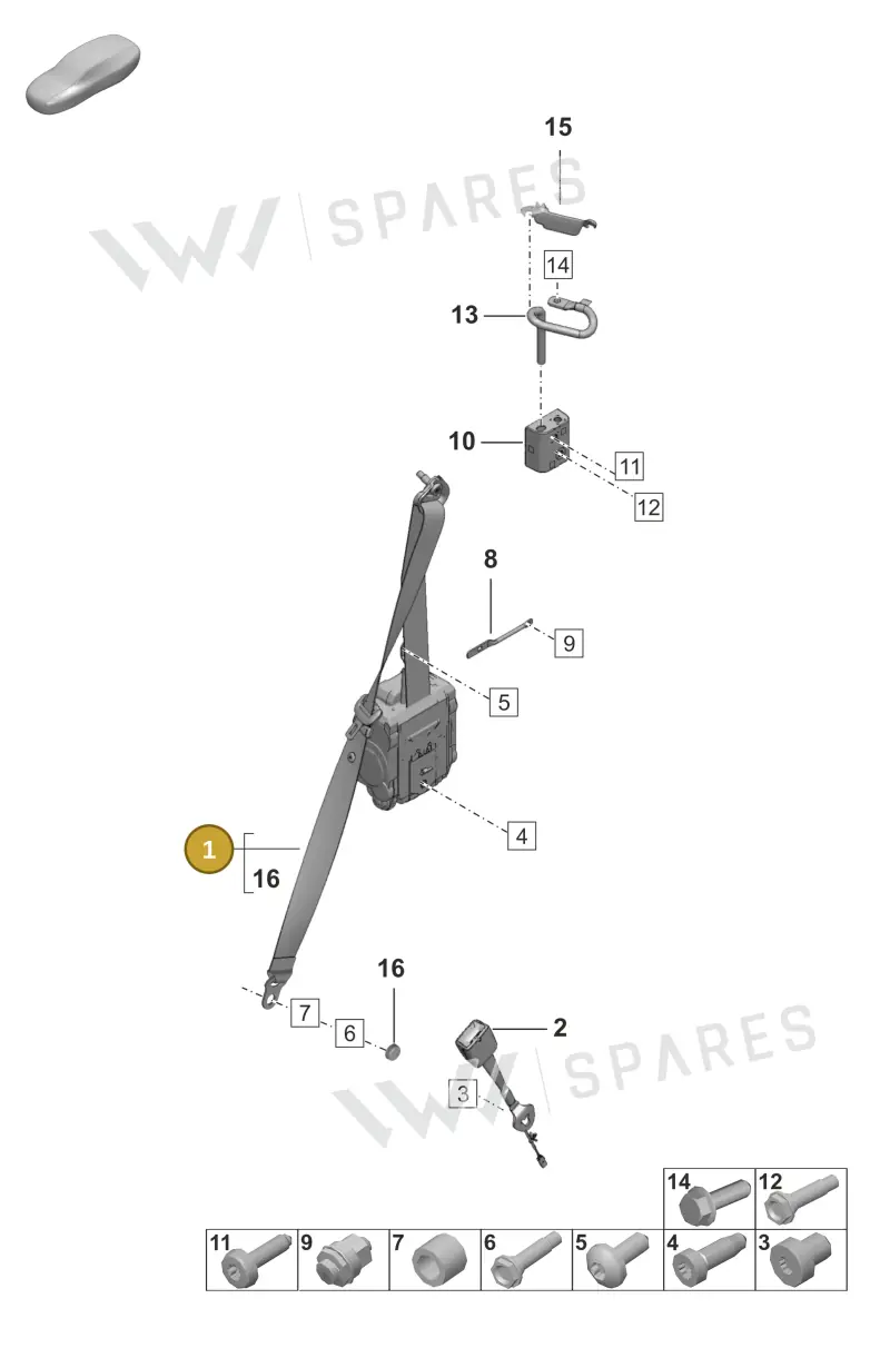 992857706MOI9 — Porsche 911 (2018-2024) diagram p53812000, position 1