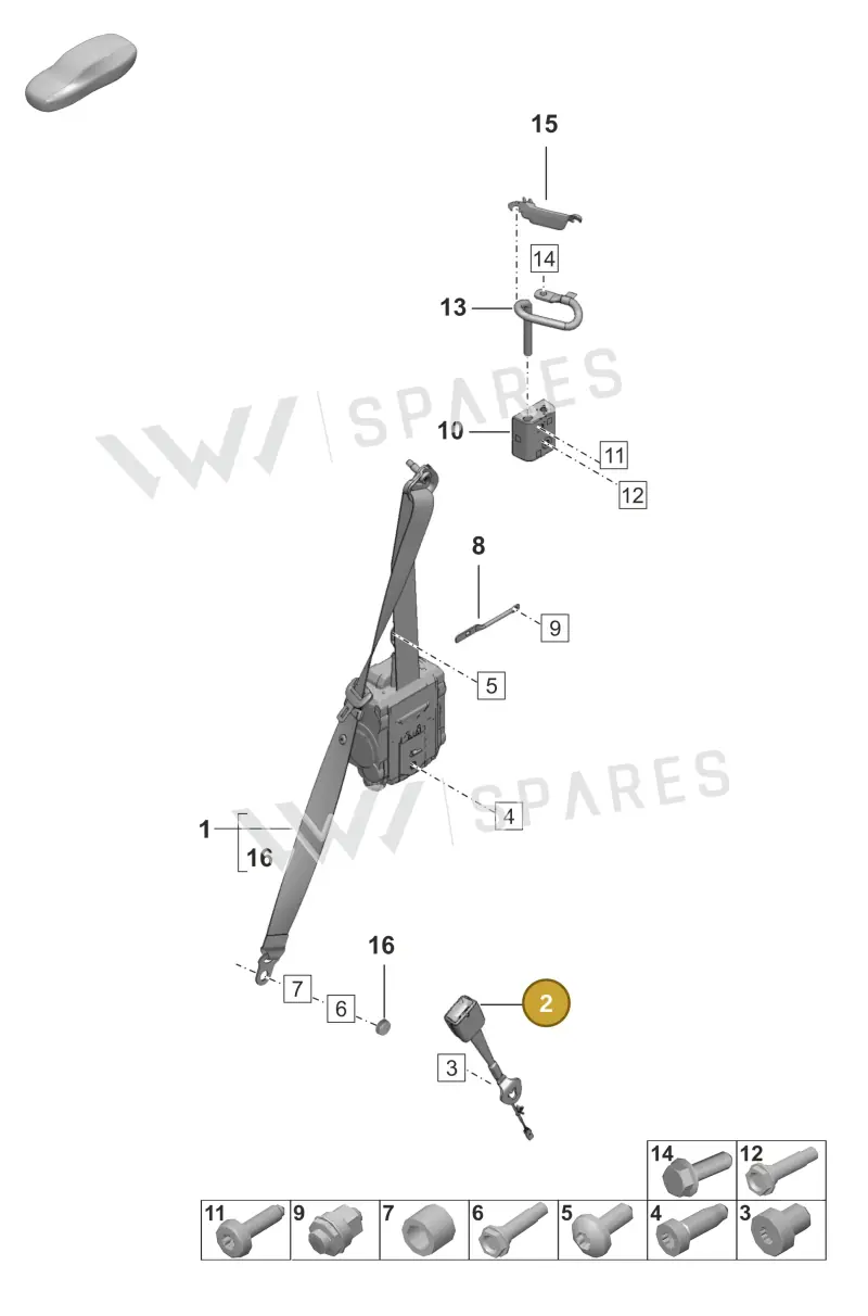 992857756E — Porsche 911 (2024-2025) diagram p53812000, position 2