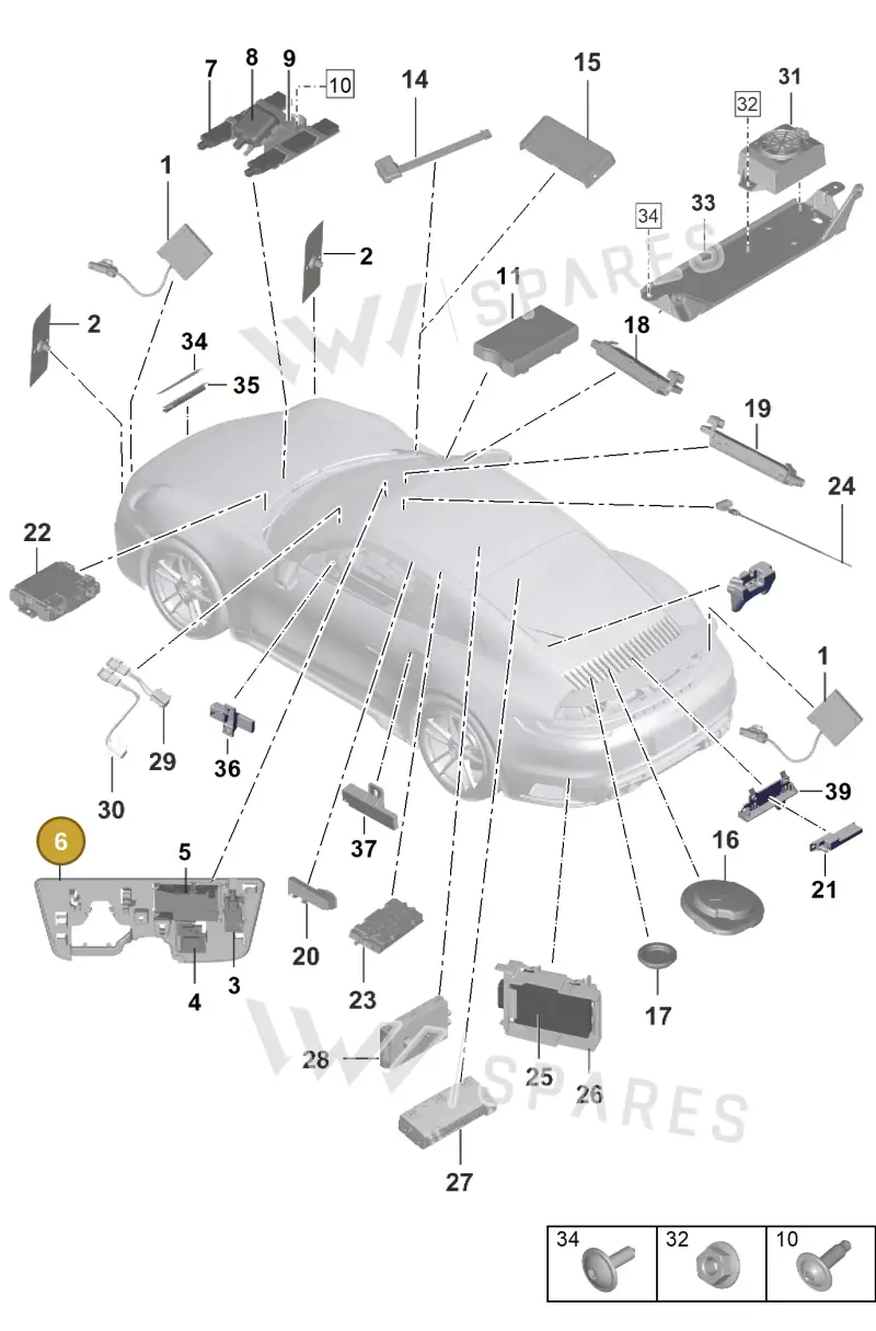 992858327 — Porsche 911 (2020-2022) diagram p57912000, position 6