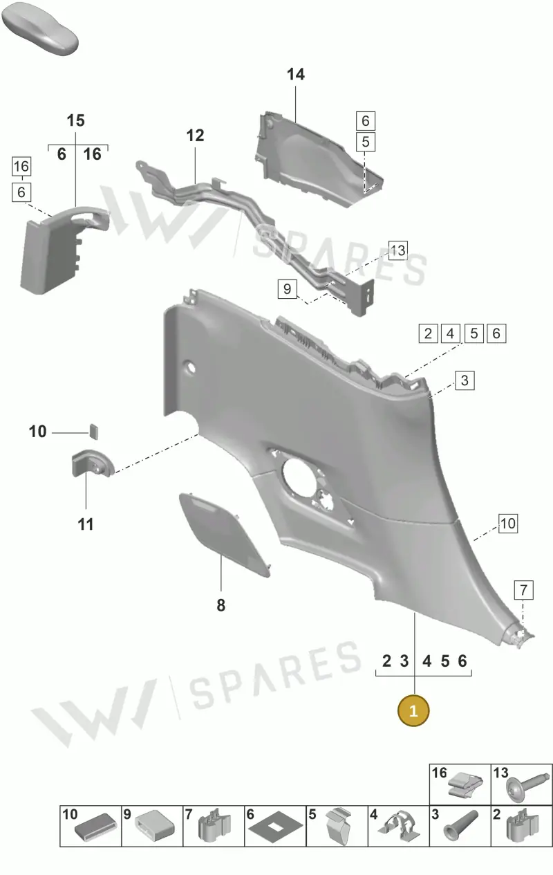 992863165AJDK4 — Porsche 992 Carrera Coupe (2024-) diagram p53807320, position 1