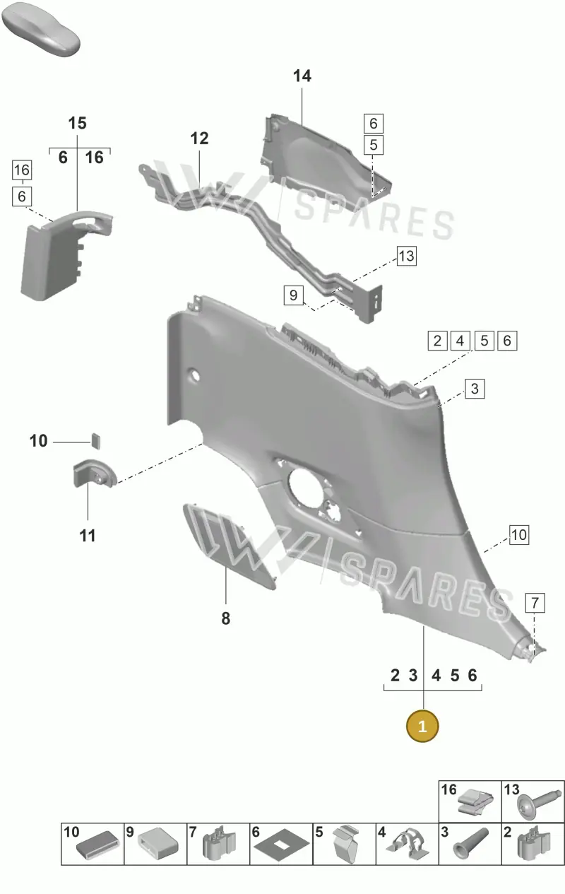 992863165BBCA0 — Porsche 992 Carrera Coupe (2024-) diagram p53807320, position 1