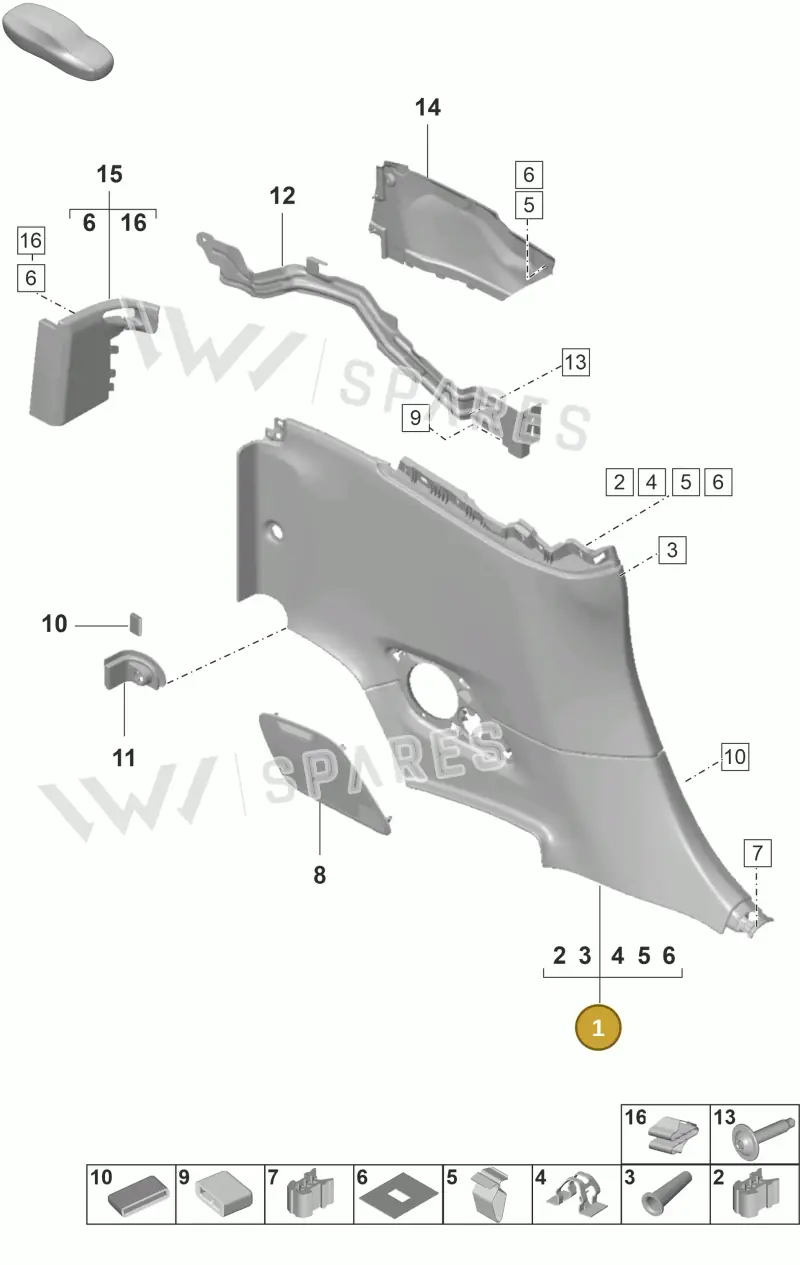 992863166AJDK4 — Porsche 992 Carrera Coupe (2024-) diagram p53807320, position 1