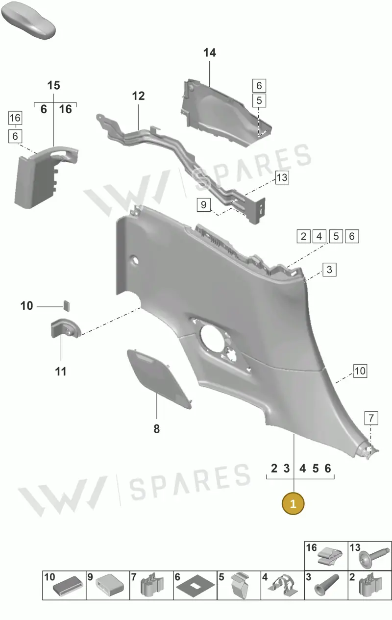 992863166BBCA0 — Porsche 992 Carrera Coupe (2024-) diagram p53807320, position 1