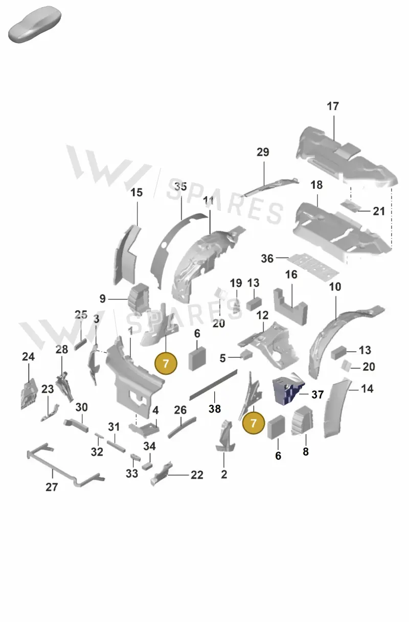 992863309D — Porsche 992 Sport Classic (2020-) diagram p53807810, position 7