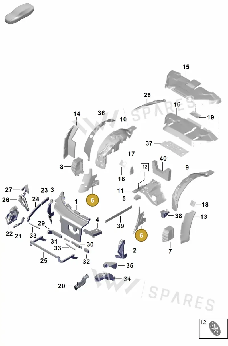 992863309D — Porsche 992 Carrera Coupe (2024-) diagram p63807450, position 6