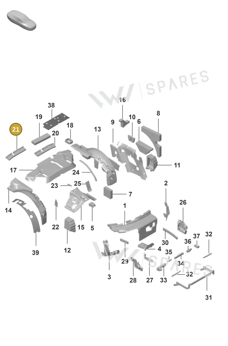 992863318 — Porsche 911 (2020-2022) diagram p53807800, position 21