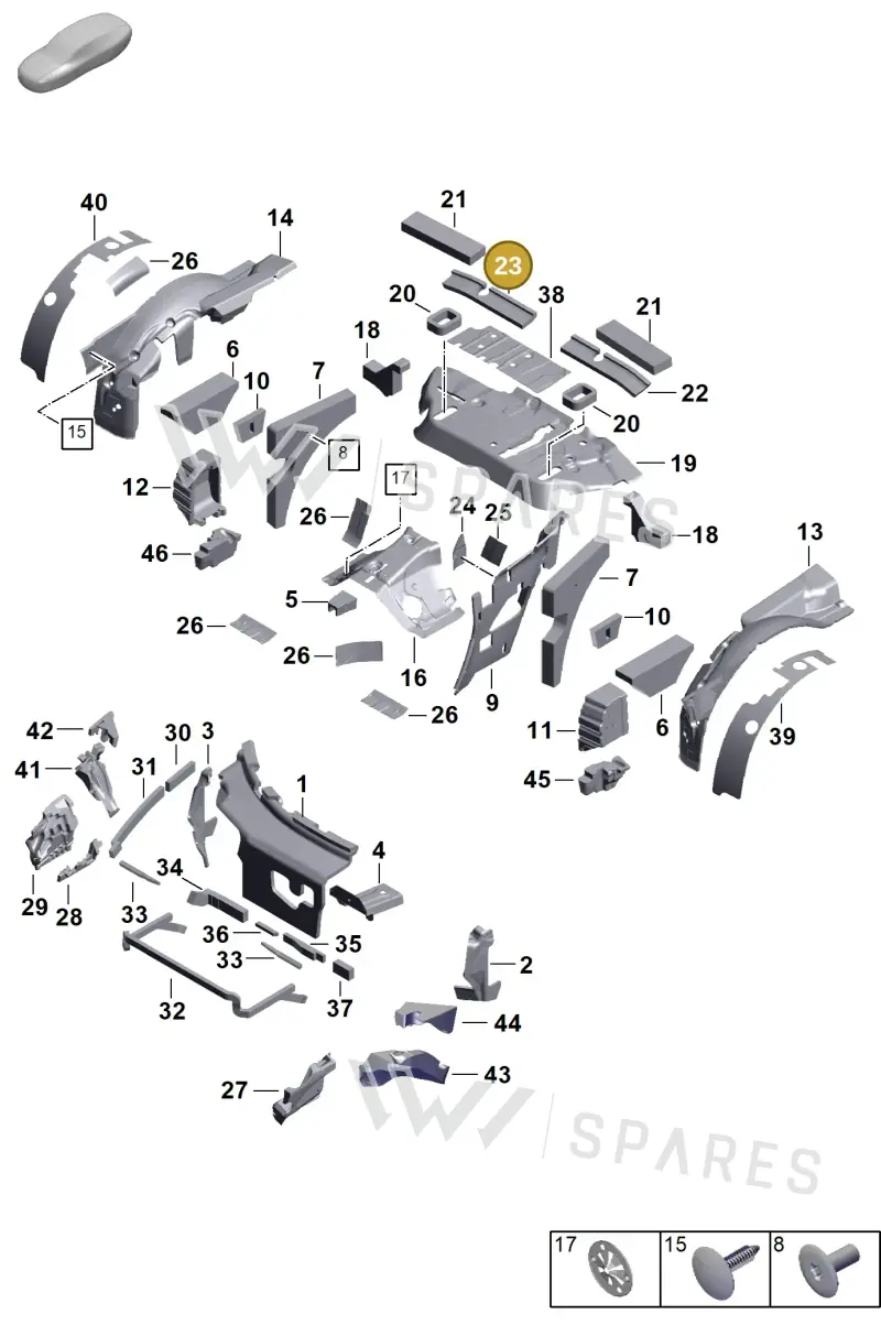 992863318 — Porsche 911 (2024-2025) diagram p63807445, position 23