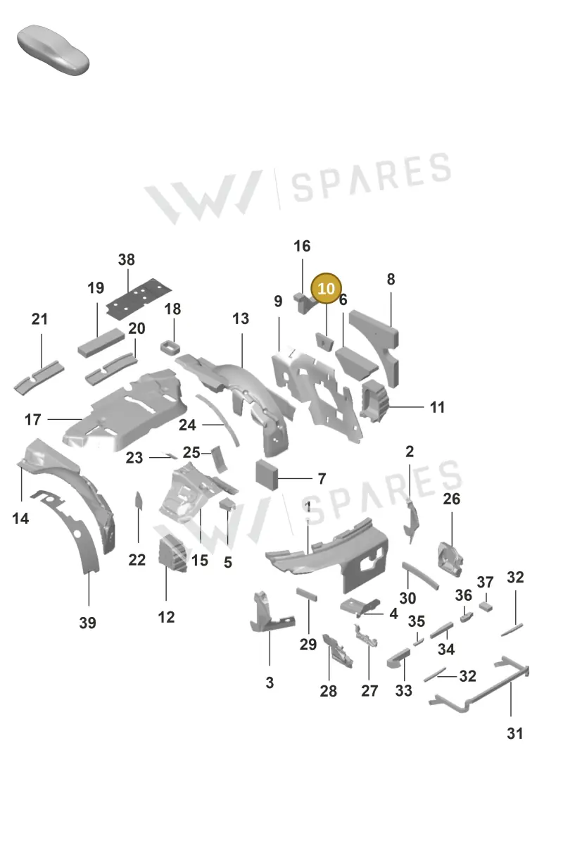 992863545 — Porsche 911 (2020-2022) diagram p53807800, position 10