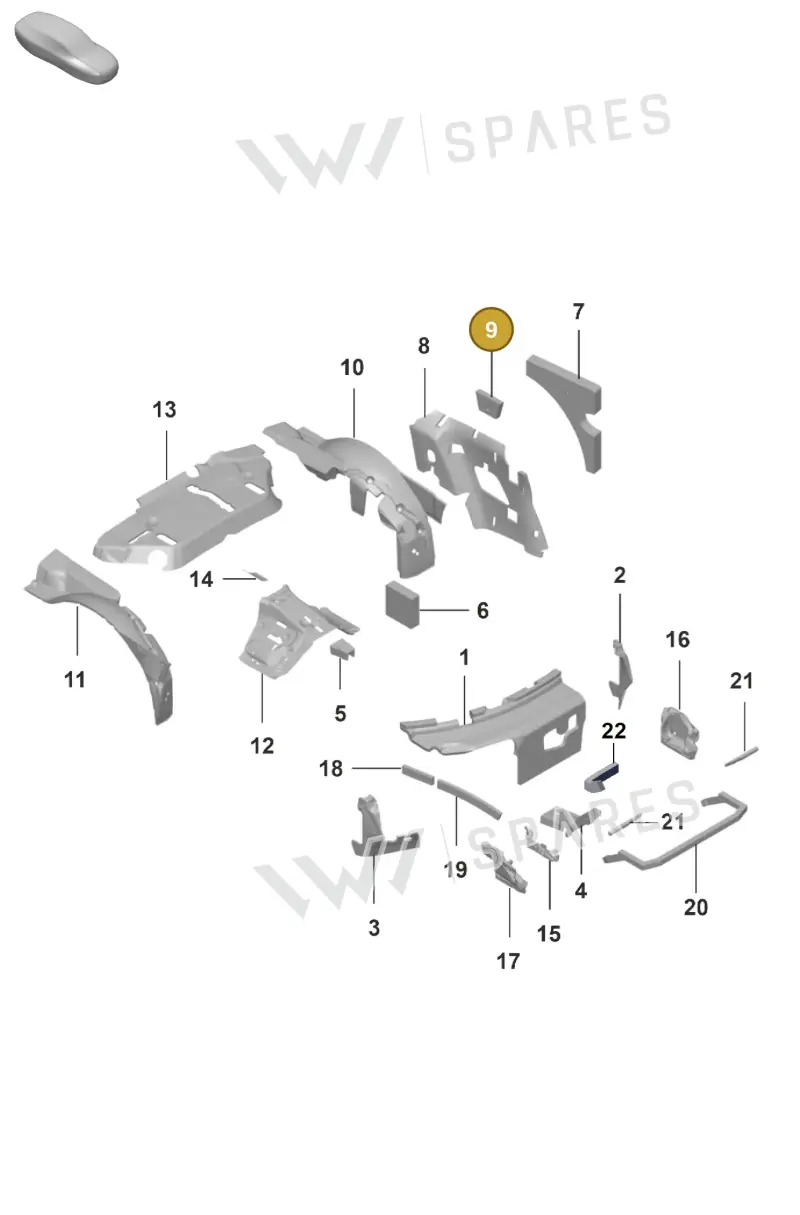 992863545 — Porsche 911 (2021-2022) diagram p59807800, position 9