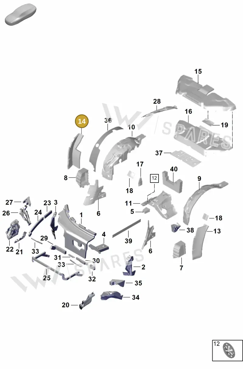 992863902 — Porsche 911 (2024-2025) diagram p63807450, position 14