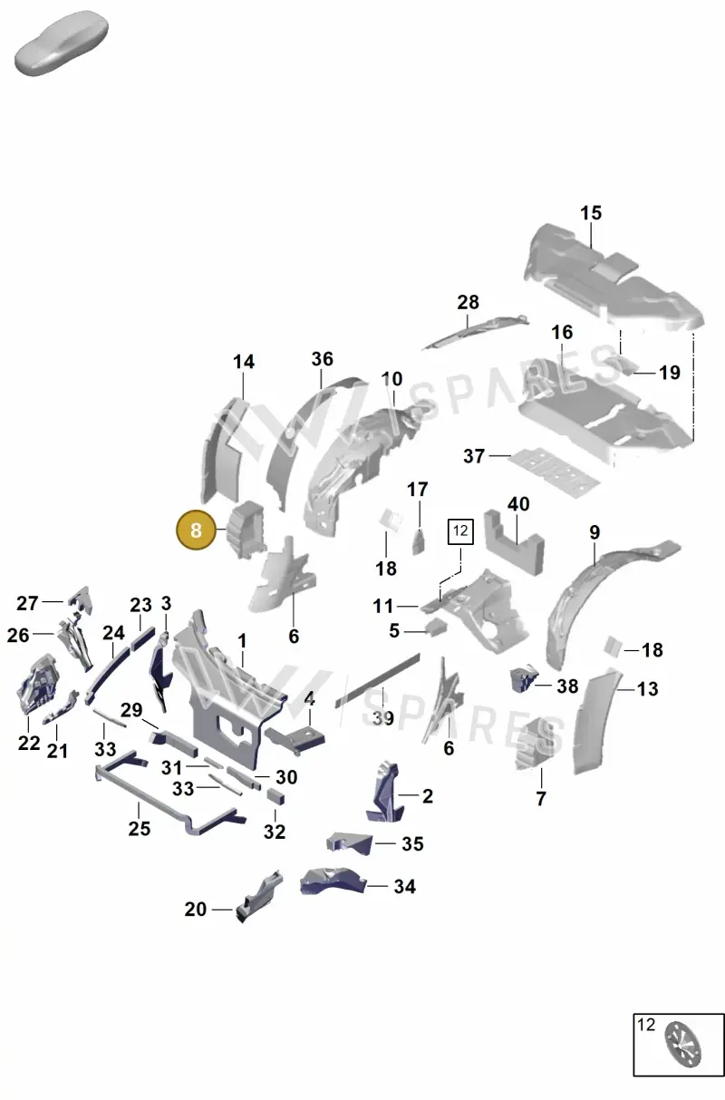 992864604A — Porsche 992 Carrera Coupe (2024-) diagram p63807450, position 8