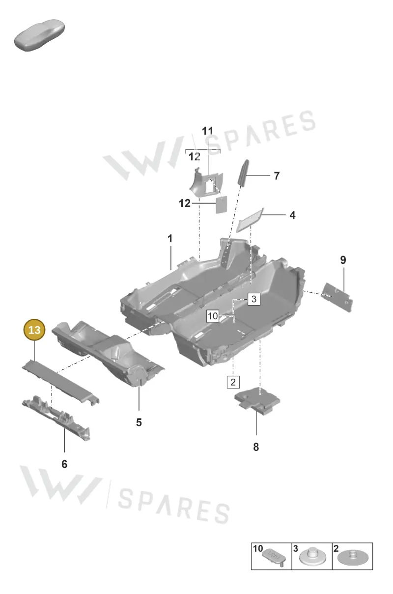 992864901B — Porsche 911 (2018-2024) diagram p53807100, position 13