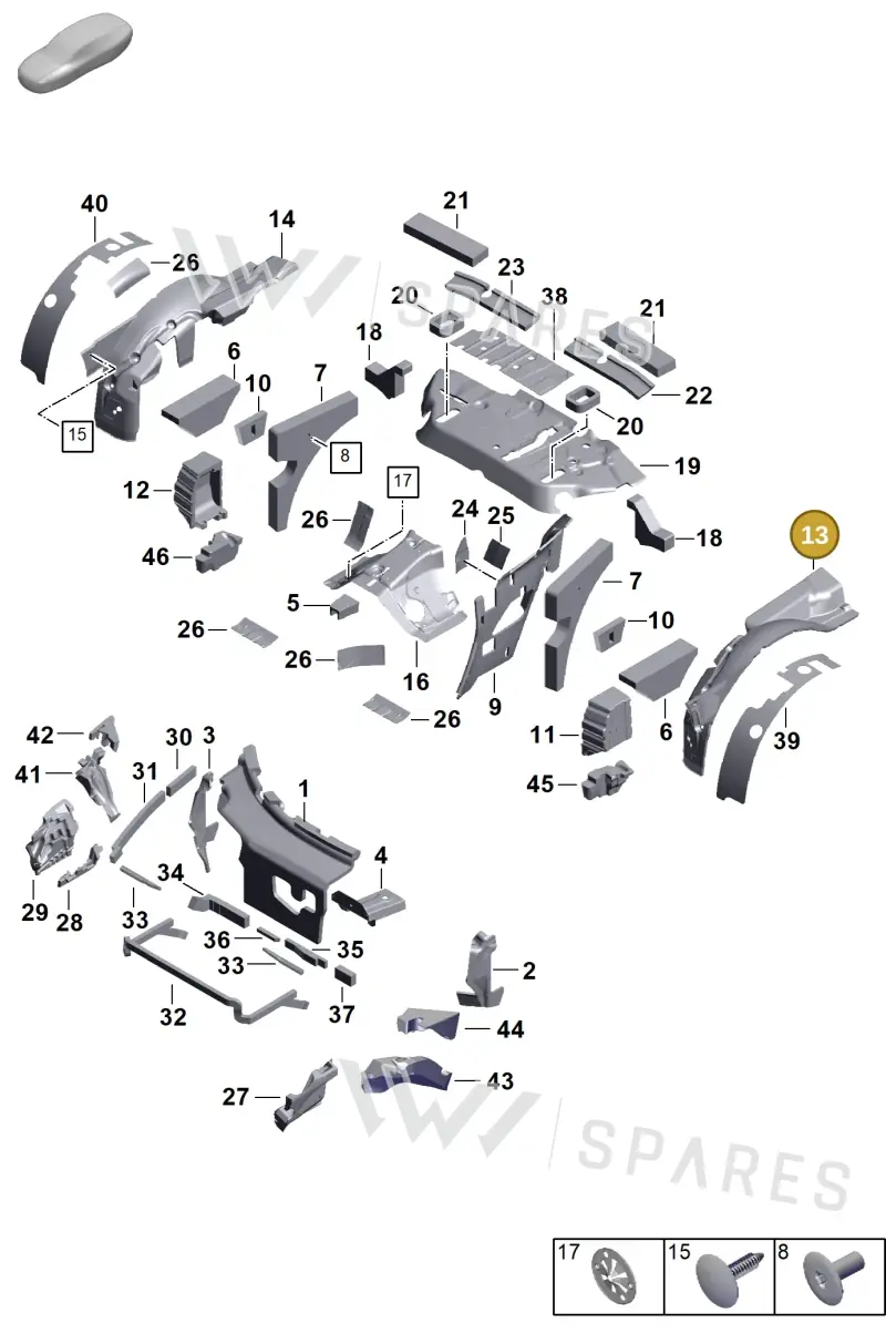 992864929M — Porsche 911 (2024-2025) diagram p63807445, position 13