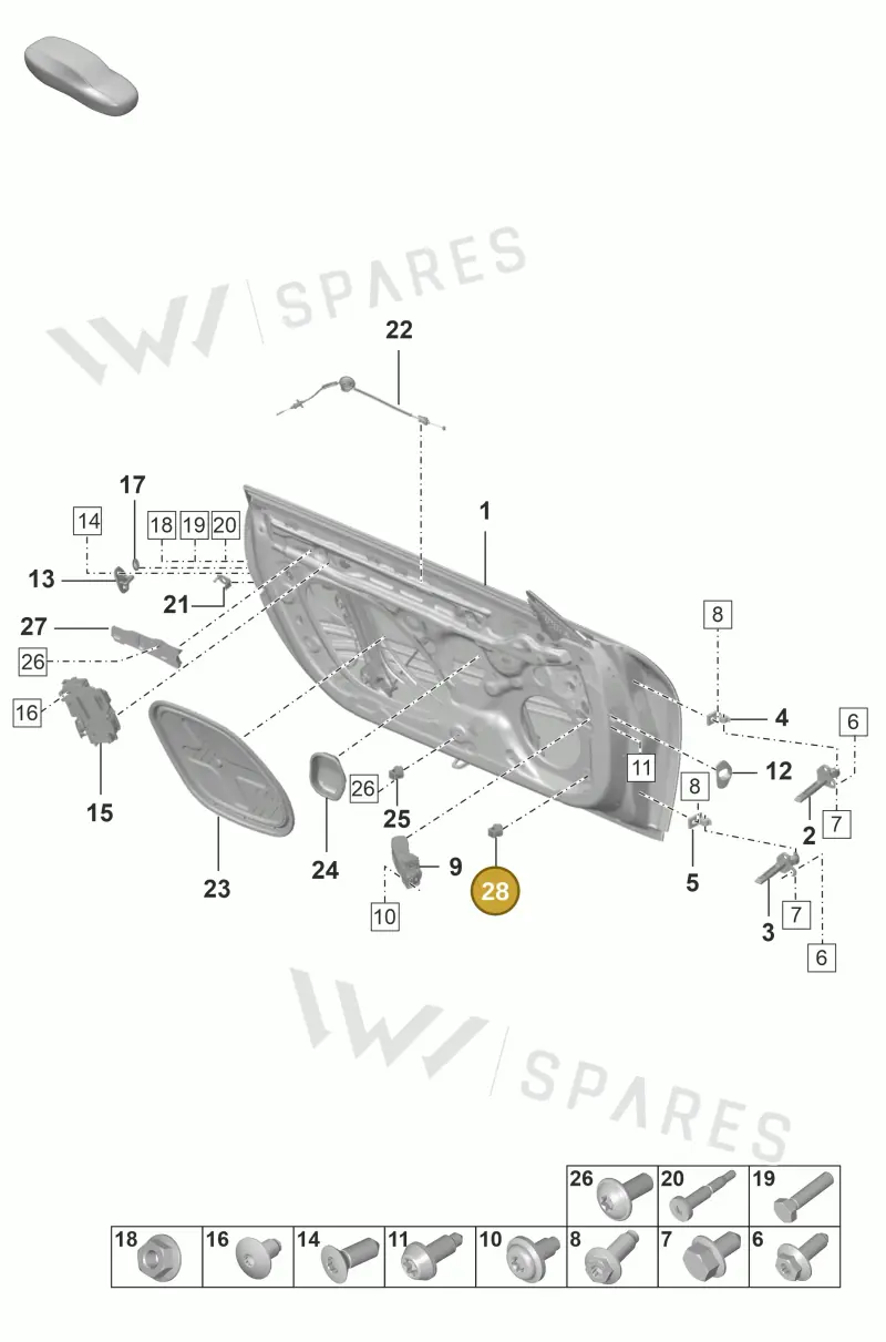 992867075 — Porsche 911 (2021-2022) diagram p53804000, position 28