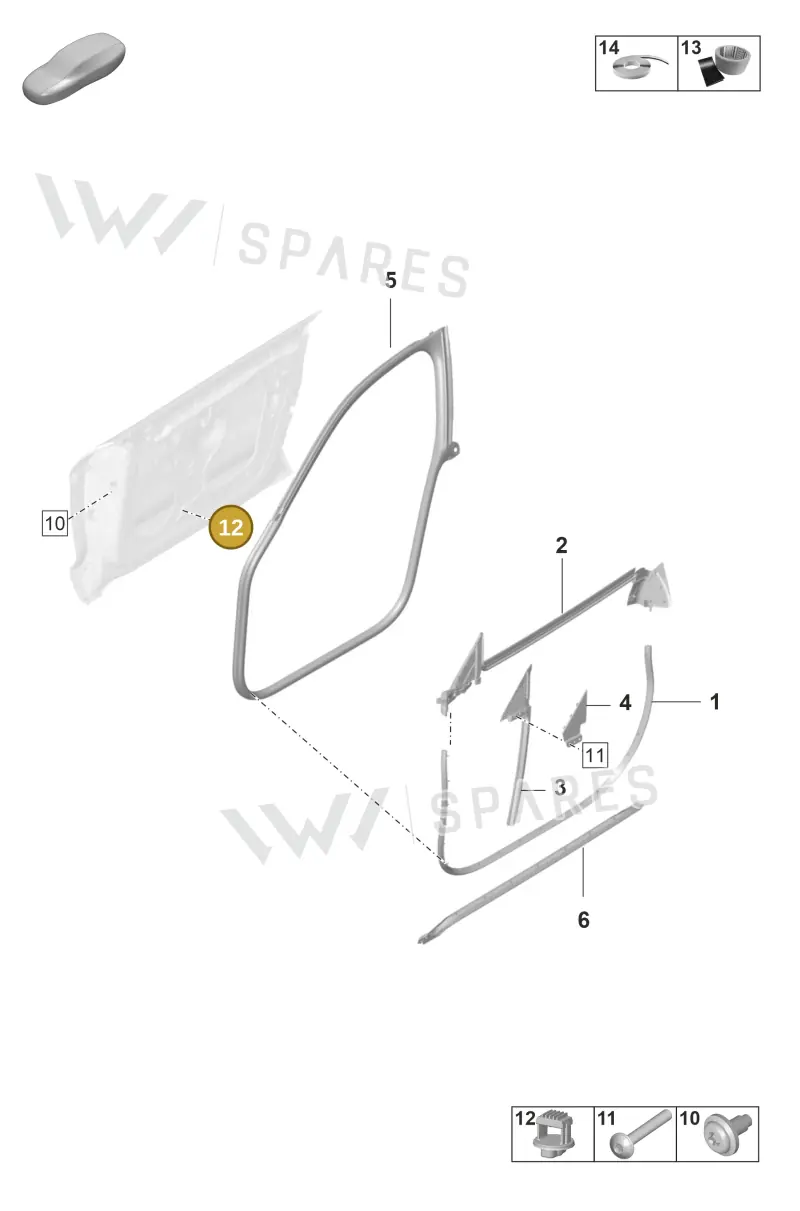 992867075 — Porsche Taycan Sport Turismo (2019-2024) diagram p56804050, position 12