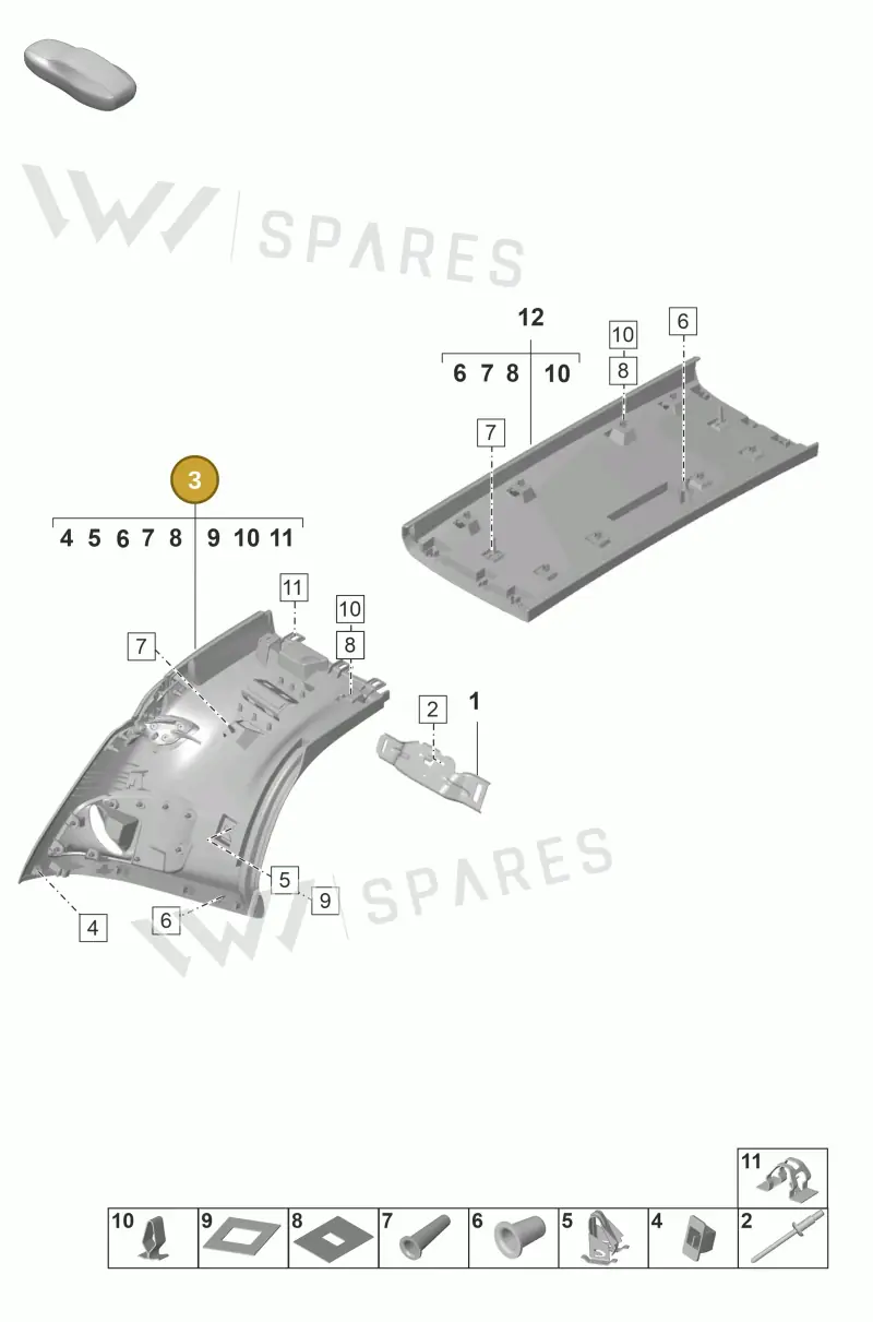 992867244EOI9 — Porsche 911 (2018-2024) diagram p53807220, position 3