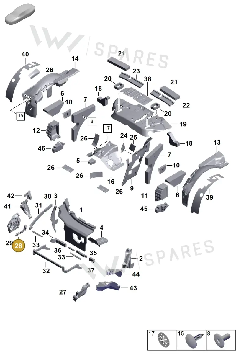 992867683B — Porsche 911 (2024-2025) diagram p63807445, position 28