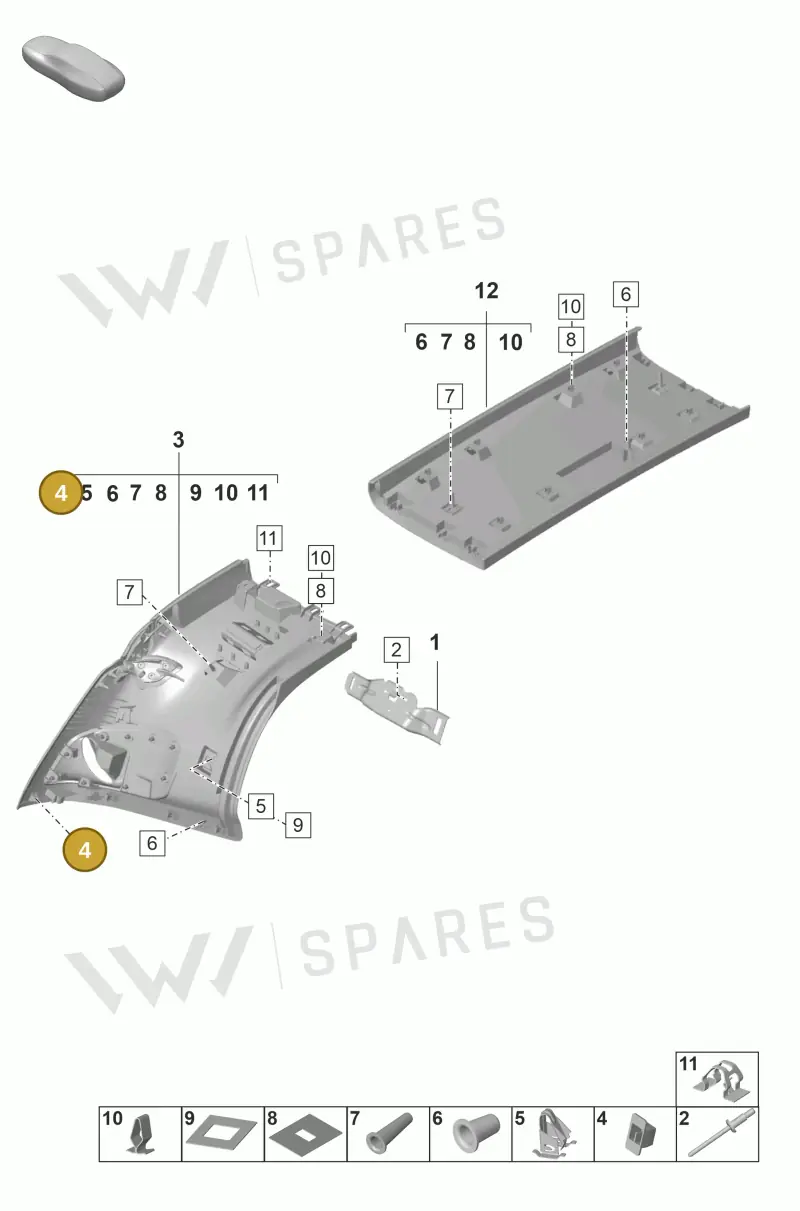 992867971 — Porsche 911 (2024-2025) diagram p53807220, position 4