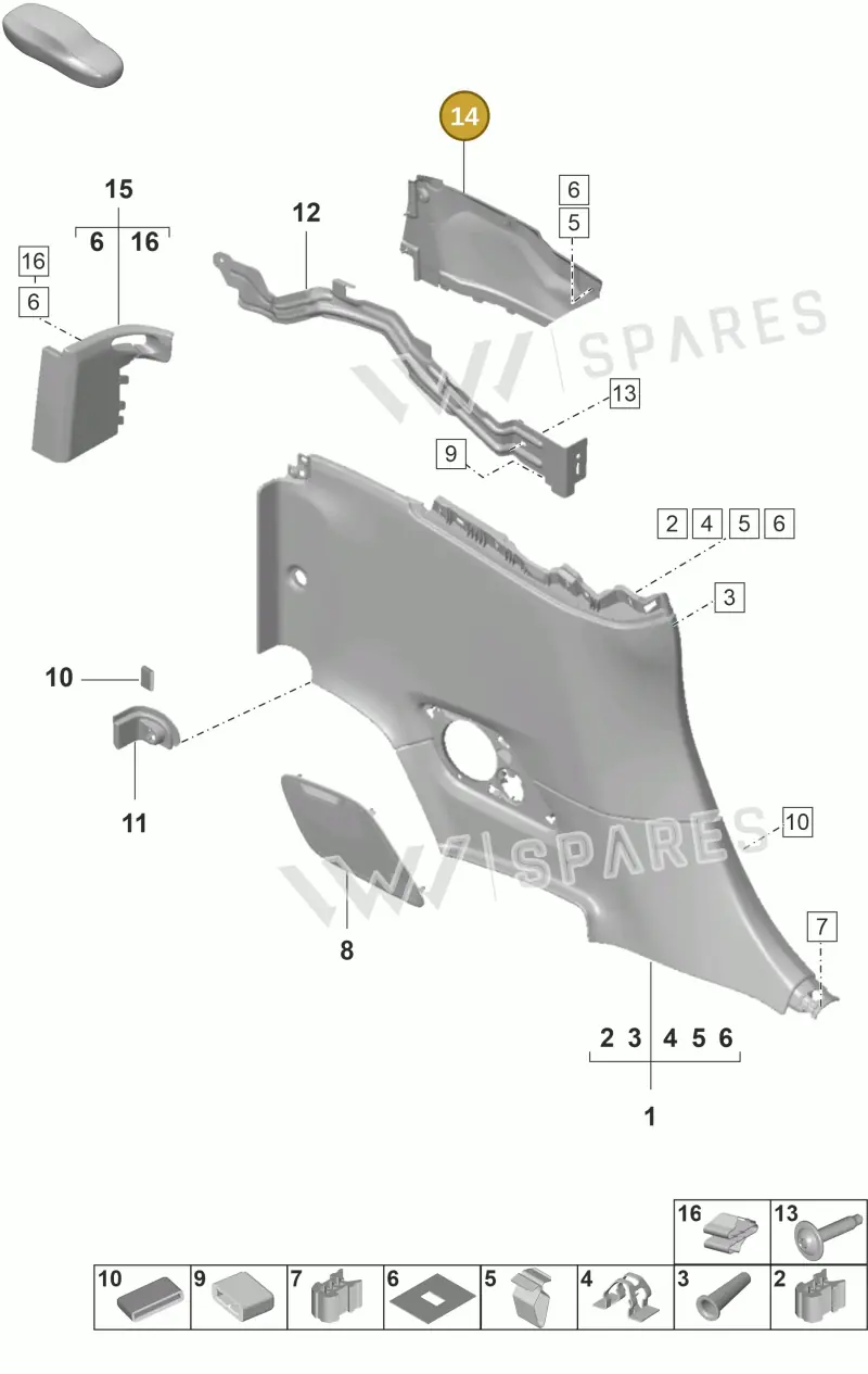 992868362 — Porsche 911 (2024-2025) diagram p53807320, position 14