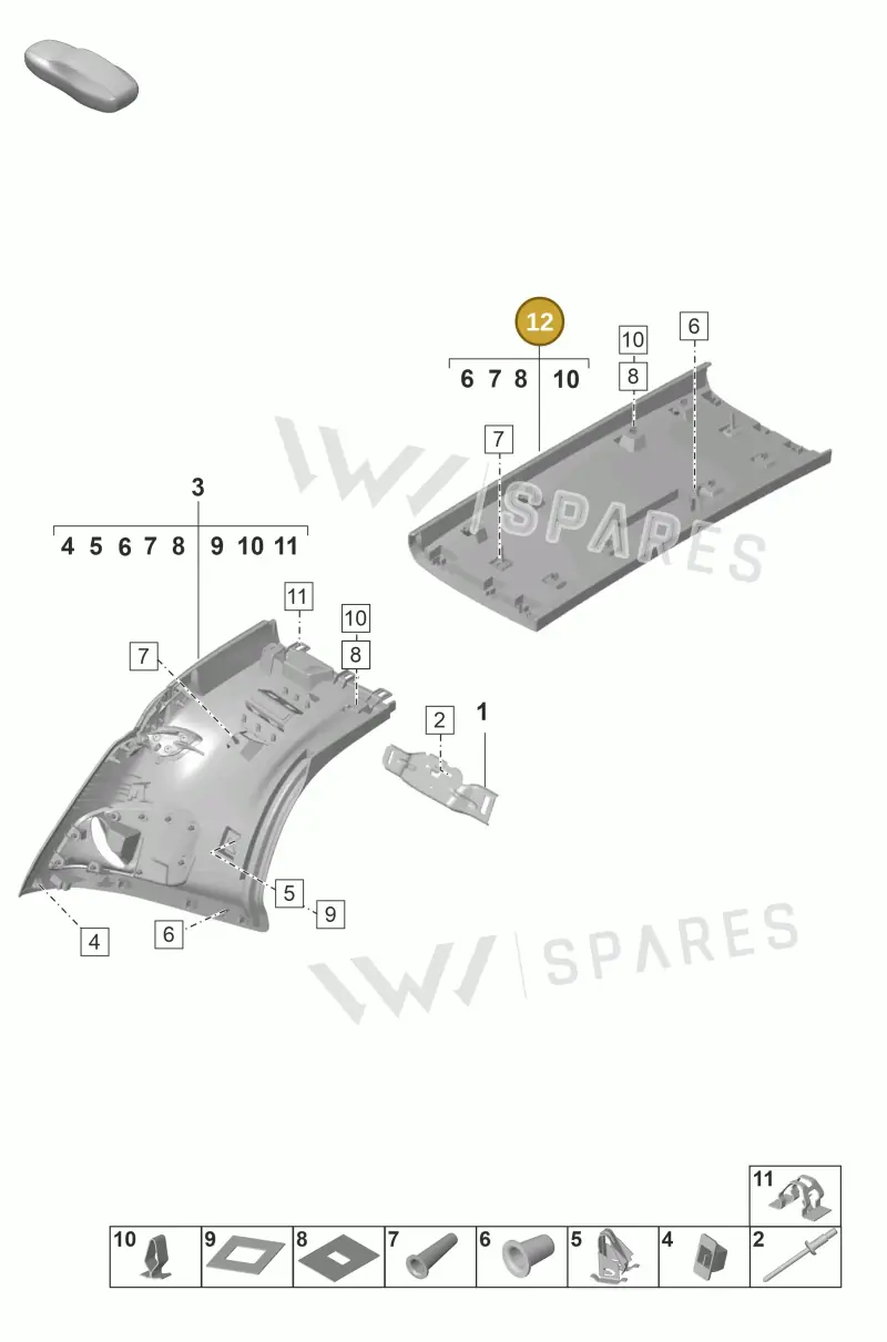992868613BOX7 — Porsche 992 Carrera Coupe (2024-) diagram p53807220, position 12