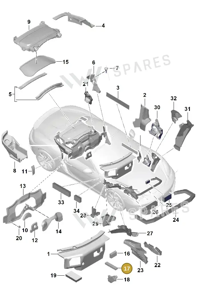 992868757 — Porsche Boxster (2016-) diagram p48807080, position 17