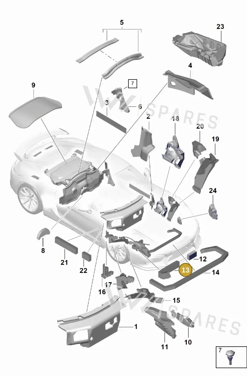 992868757 — Porsche Cayman GT4 (2019-) diagram p55807800, position 13