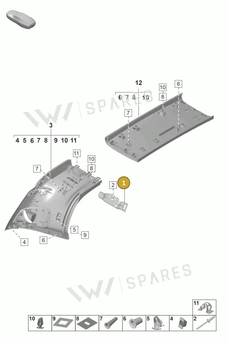 992869505 — Porsche 911 (2024-2025) diagram p53807220, position 1