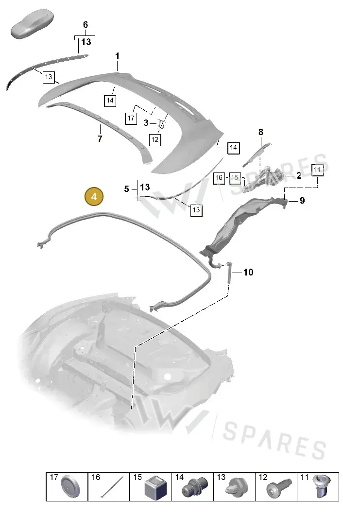 992871196D — Porsche 911 (2024-2025) diagram p63811060, position 4