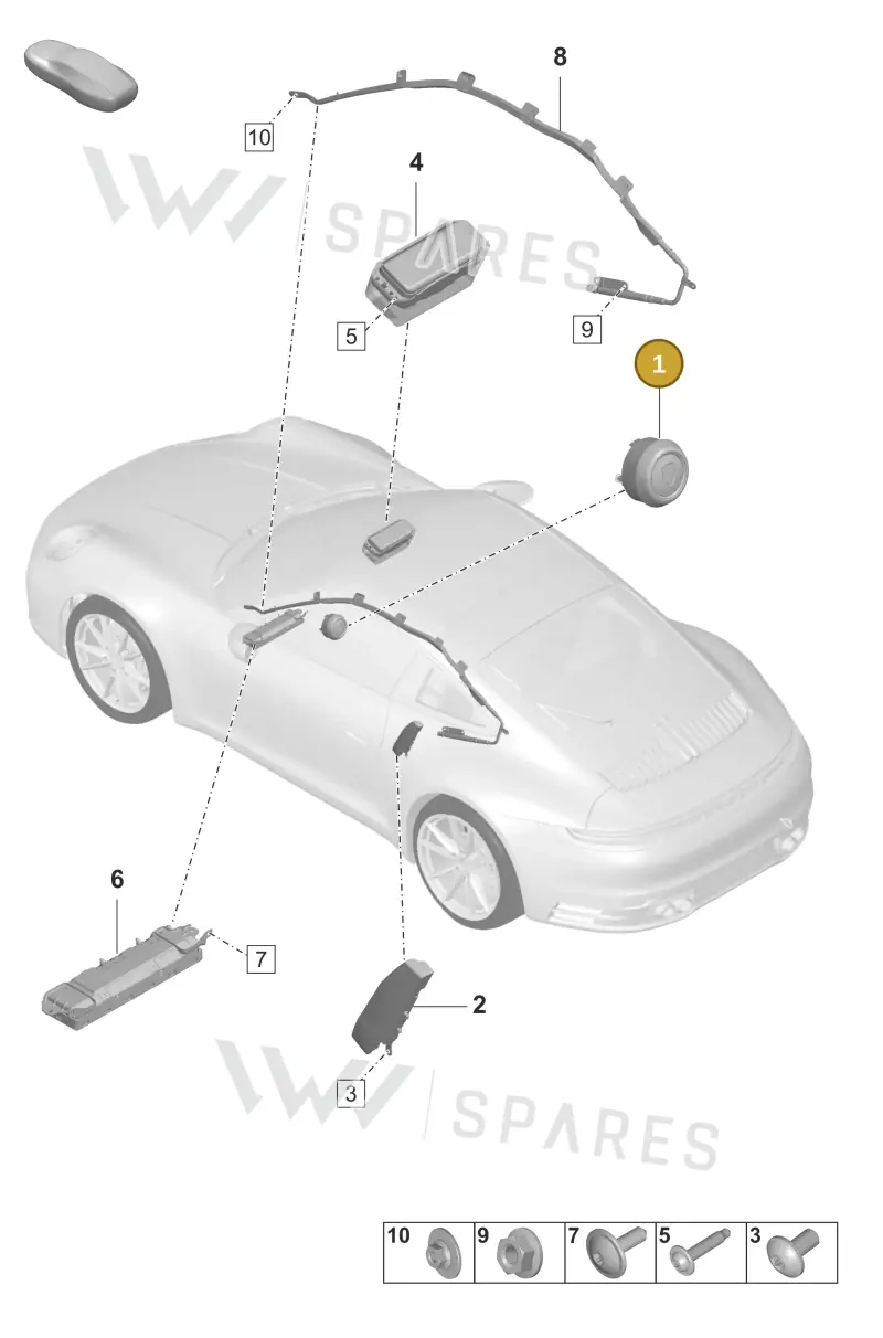 992880201BTSX — Porsche 911 (2018-2024) diagram p53000002, position 1