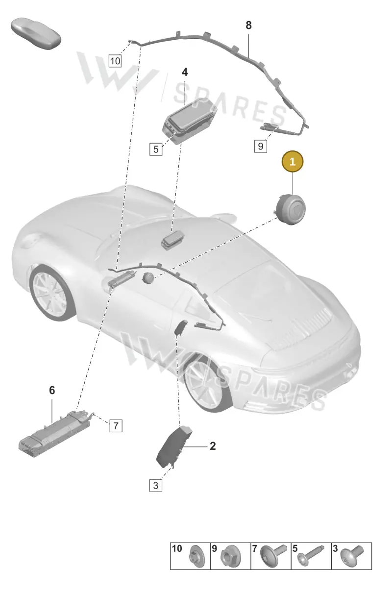 992880201GTSX — Porsche 911 (2018-2024) diagram p53000002, position 1